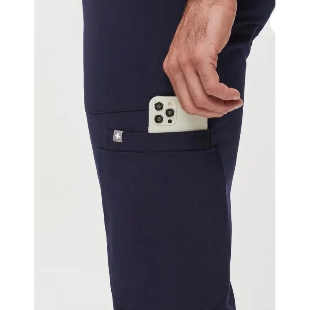 FIGS Cairo Zip Fly Scrub Pant Mens Large Cargo Pocket Medical Workwear Hospital